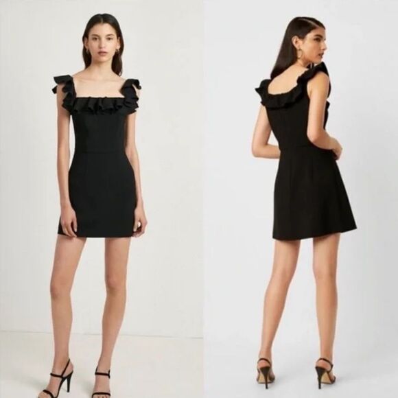 French Connection Whisper Light Ruffle Mini Dress‎ - Picture 1 of 7